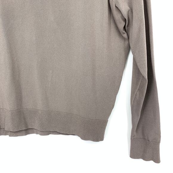 H&M Mock Neck Sweater Womens Size Medium Greige Long Sleeve - Picture 4 of 6
